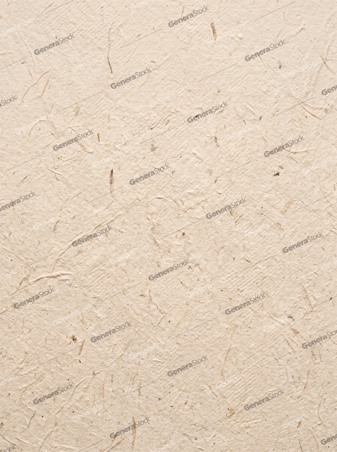 Natural cream colored handmade recycled paper texture background with organic plant fibers and rough surface