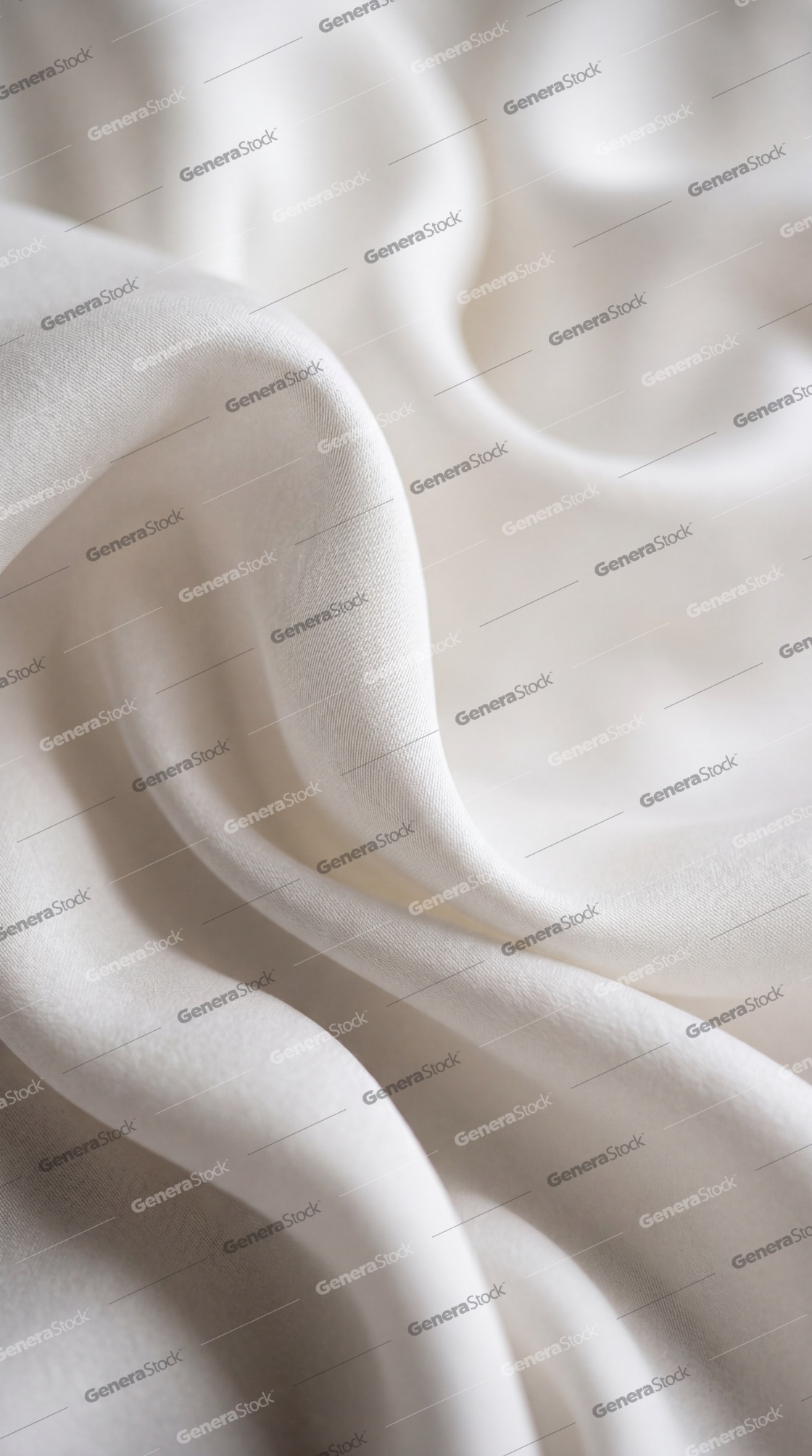 Luxurious White Silk Fabric Texture with Soft Folds and Elegant Drapes for Background