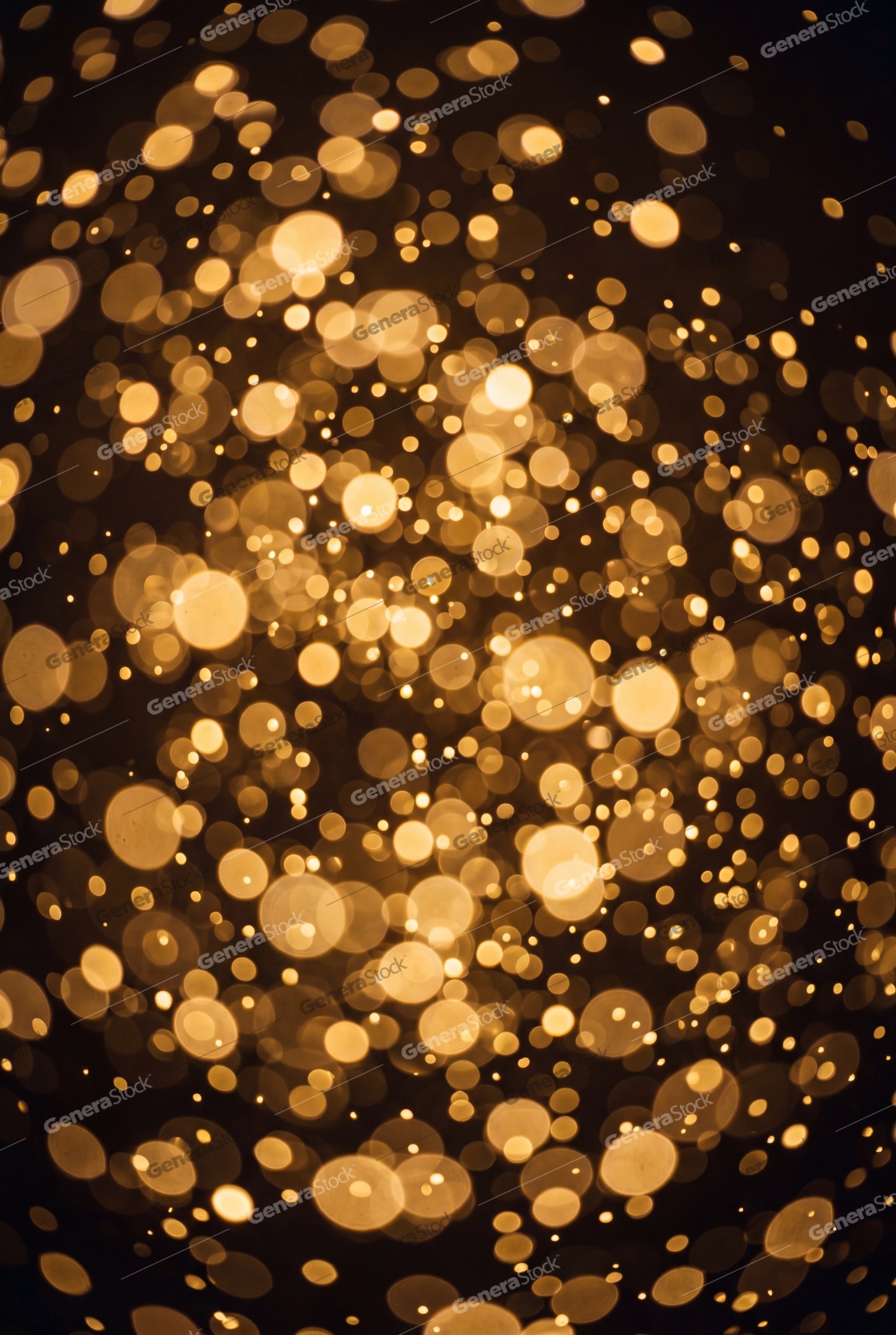 Golden Bokeh Lights on Dark Background for Festive Celebration and Luxury Backdrop