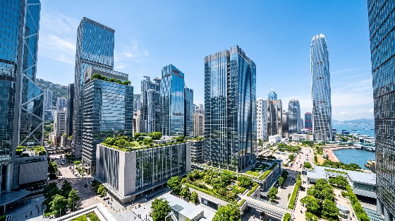 wide, angle, view, modern, skyscrapers, and, glass, office, buildings, high-angle, hong, kong, skyline, featuring, lush, rooftop, gardens, dense, urban, architecture, sustainable, green, spaces, the, financial, district, under, sunny, sky, skyscraper, city, building, business, central, blue, garden, sustainability, landscape, asia, chinese, travel, tourism, exterior, high, street, traffic, harbor, water, daylight, contemporary, development, infrastructure, metropolis, capital, landmark, tower, facade, reflection, park, trees, environment, eco-friendly, life, downtown, scenic, panoramic, growth