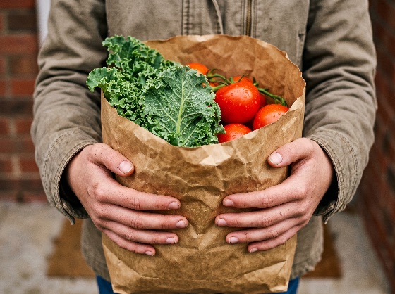 close-up, person, holding, brown, paper, grocery, bag, filled, with, fresh, organic, kale, and, ripe, red, tomatoes, the, vine, groceries, vegetables, healthy, shopping, food, sustainability, eco-friendly, local, produce, farm, table, nutrition, delivery, hands, market, harvest, vegan, vegetarian, cooking, ingredients, lifestyle, wellness, plastic-free, zero, waste, raw, natural, home, green, seasonal, diet, eco, drink