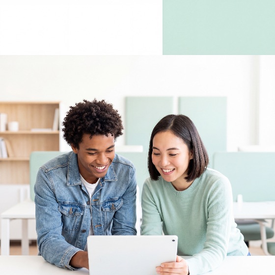young, black, man, and, asian, woman, collaborating, smiling, while, looking, tablet, bright, modern, office, educational, setting, showcasing, teamwork, diversity, the, workplace, collaboration, technology, colleagues, coworkers, business, education, students, learning, happy, professional, coworking, workspace, african, american, multi-ethnic, diverse, group, people, light, minimalist, interior, desk, meeting, project, communication, connection, networking, startup, corporate, career, success, watching, together, friendship, partnership, positive, cheerful, engagement, brainstorming, lifestyle