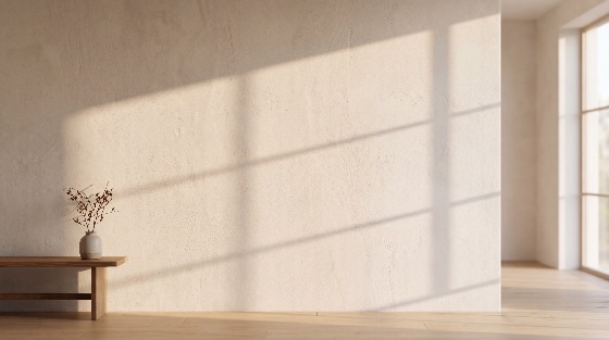 minimalist, interior, with, textured, beige, wall, and, sunlight, window, shadows, wooden, bench, mockup, shadow, background, room, empty, wood, vase, plant, dried, cream, texture, plaster, modern, home, design, architecture, wabi-sabi, japandi, serene, peaceful, light, bright, airy, copy, space, floor, aesthetic, simple, decor, furniture, living, studio, gallery, interiors