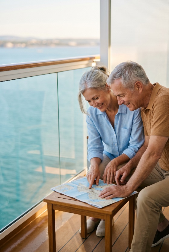 happy, senior, couple, planning, their, next, destination, cruise, ship, balcony, travel, map, vacation, retirement, ocean, elderly, tourism, lifestyle, sea, journey, adventure, mature, leisure, holiday, together, navigation, tourist, retired, caucasian, man, woman, outdoors, summer, relaxation, deck, smiling, excursion, voyage, transport, boat, water, view, scenic, people