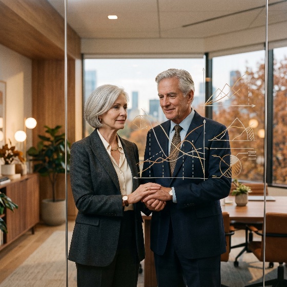 senior, business, executives, analyzing, financial, growth, charts, glass, wall, modern, office, professional, finance, data, analysis, corporate, executive, man, woman, couple, partners, mature, leaders, management, success, strategy, planning, collaboration, partnership, teamwork, investment, economy, statistics, suit, drawing, graph, diagram, grey, hair, formal, wealth, city, skyline, window, boardroom, interior, luxury