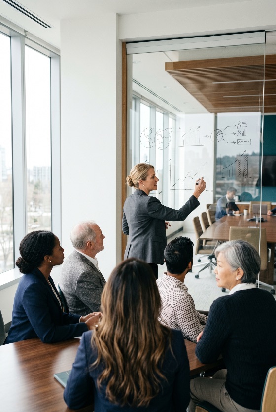 professional, businesswoman, presenting, financial, data, and, charts, glass, wall, diverse, team, modern, office, meeting, room, business, presentation, leadership, strategy, planning, chart, graph, brainstorming, corporate, teamwork, collaboration, executive, finance, analysis, communication, workplace, multi-ethnic, senior, career, success, conference, seminar, workshop, training, management, growth, investment, marketing, global, statistics, diagram, group, people, adult, worker, employee, boardroom, discussion, creative, vision