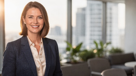 portrait, confident, professional, businesswoman, smiling, woman, modern, corporate, office, she, wears, navy, blazer, and, silk, blouse, blurred, city, skyline, plants, visible, background, confidence, success, career, female, leader, manager, executive, business, skyscraper, window, light, bright, adult, caucasian, worker, employee, entrepreneur, suit, fashion, lifestyle, work, workplace, indoor, people, person, attractive, happy, positive, ambition, finance, marketing, consultant, real, estate, lawyer, ceo, leadership, urban, view, commercial