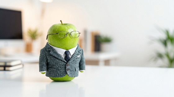 anthropomorphic, green, apple, character, wearing, professional, business, suit, and, glasses, white, office, desk, conceptual, healthy, smart, education, career, success, humor, fruit, food, workplace, corporate, manager, employee, teacher, student, knowledge, creative, funny, executive, leader, organic, fresh, lifestyle, modern, workspace, background, blazer, tie, shirt, finance