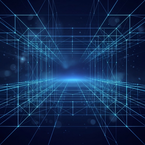 futuristic, blue, digital, wireframe, tunnel, with, glowing, geometric, lines, and, nodes, representing, big, data, cyber, space, technology, abstract, grid, background, connection, network, virtual, reality, corridor, perspective, geometry, light, internet, communication, information, science, innovation, matrix, artificial, intelligence, blockchain, metaverse, high, tech, electronics, web, computer, structure, design, pattern